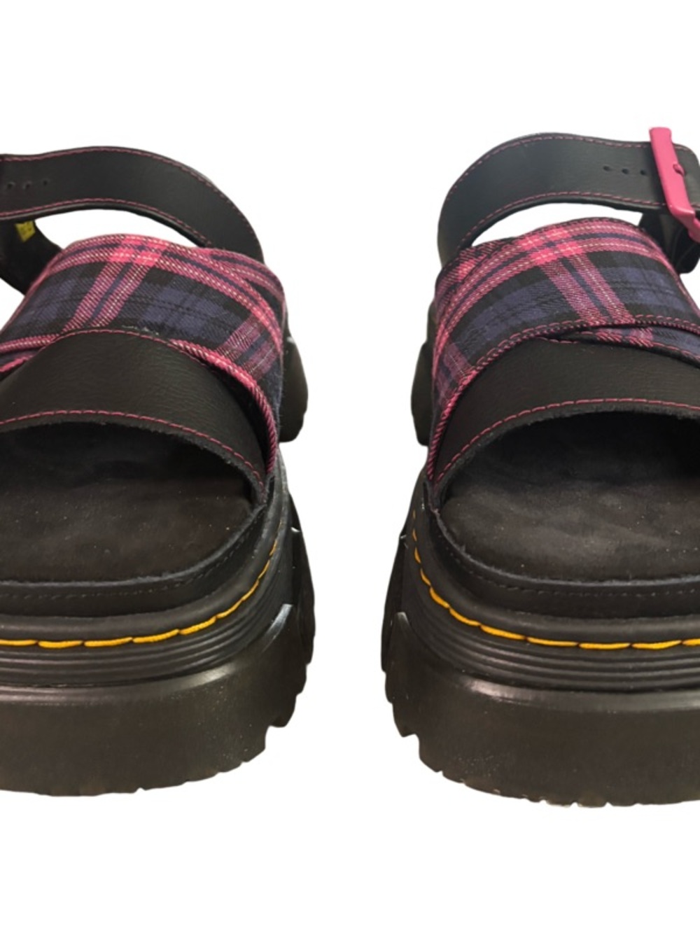 Dr. Martens MATTISON SLIDE SLIP ON SANDALS Black / Pink Size 6 - Picture 2 of 9